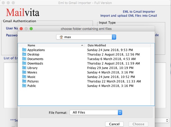 EML to Gmail Importer for Mac