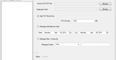 splitting large PST file